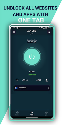 AVE:Low ping vpn & speed test Screenshot3