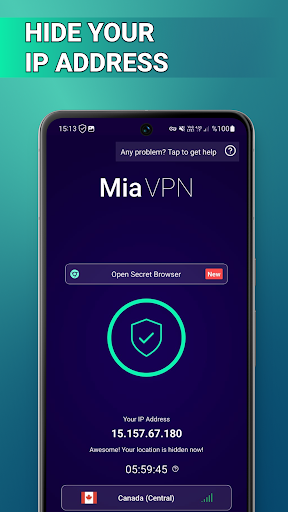 Mia VPN - Disposable Browser Screenshot1