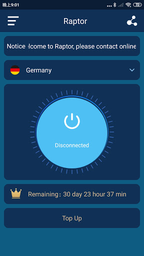 RaptorVPN Screenshot1