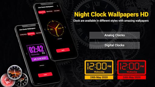 Night Clock Wallpapers HD : Night Watch App Screenshot1