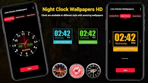 Night Clock Wallpapers HD : Night Watch App Screenshot2