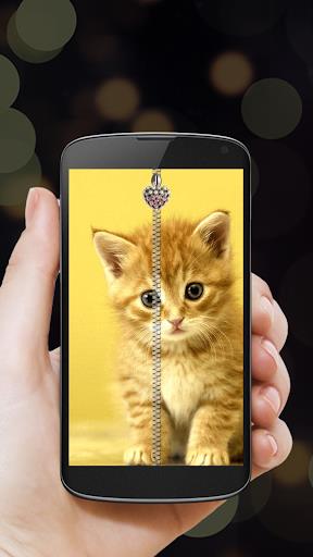 Kitty Zipper Screen Lock Screenshot2