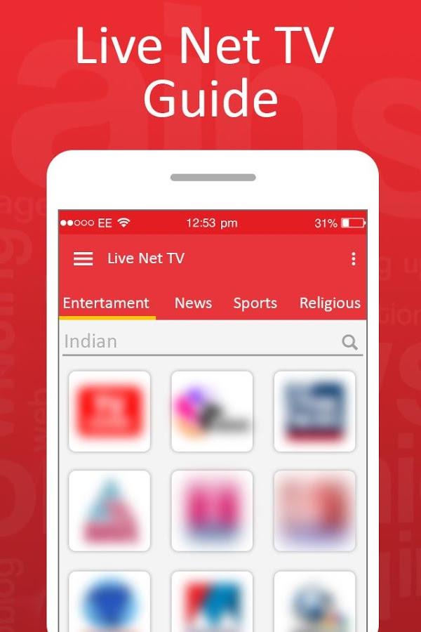 Live Net TV Streaming Guide Screenshot1