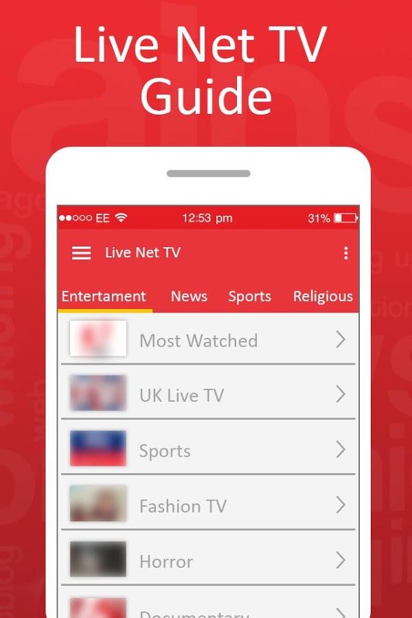 Live Net TV Streaming Guide Screenshot2