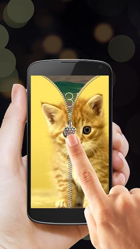 Kitty Zipper Screen Lock Screenshot4