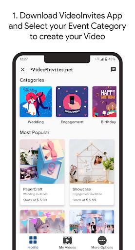 Video Invitation Maker - Wedding, Birthday, Events Screenshot1