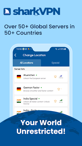 SharkVPN - Secure & Affordable Screenshot1