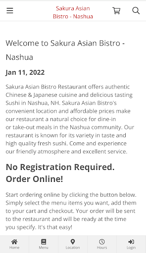 Sakura Asian Bistro - Nashua Screenshot1