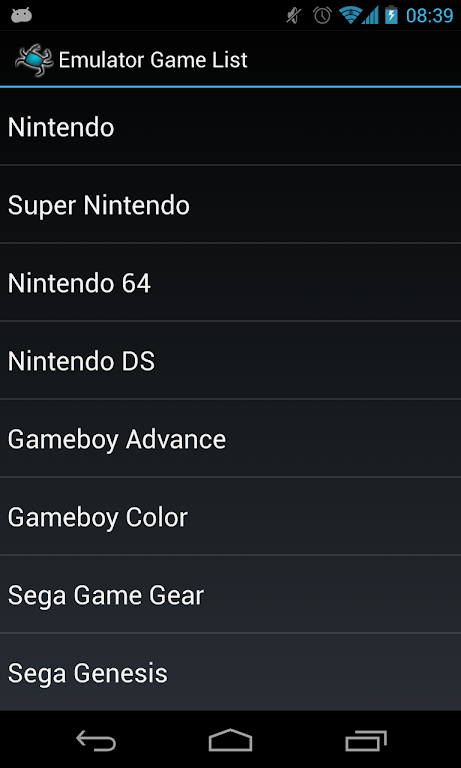 Emulator Game List Screenshot3
