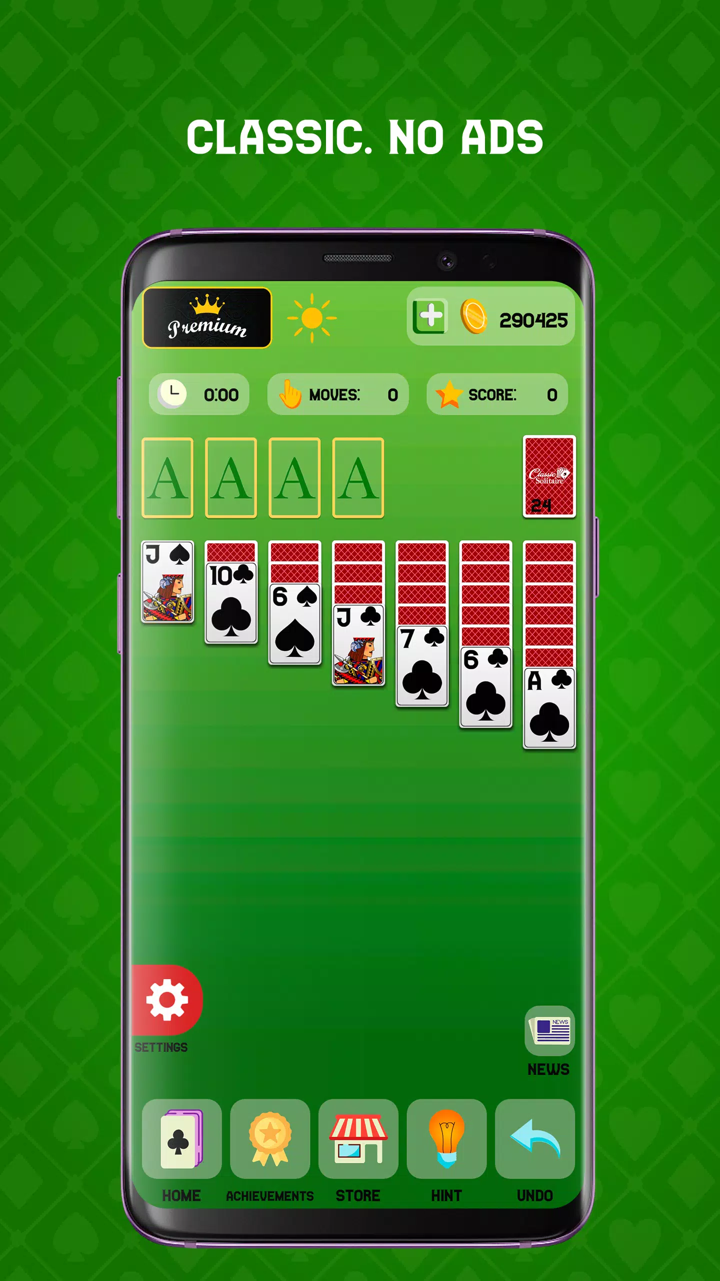 Classic Solitaire - Without Ads Screenshot3