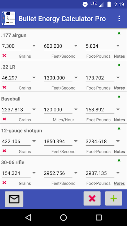 Bullet Energy Calculator Pro Screenshot1