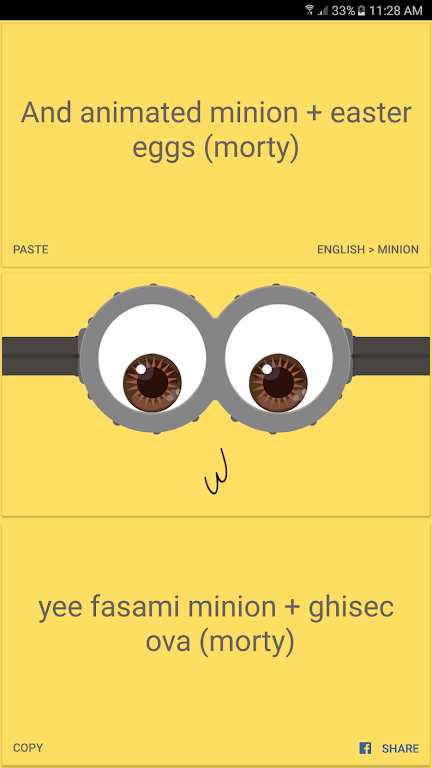 English to minion Translator Screenshot3