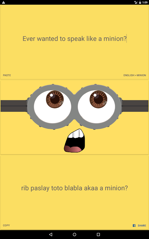 English to minion Translator Screenshot4