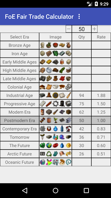 FoE Calculator Screenshot1