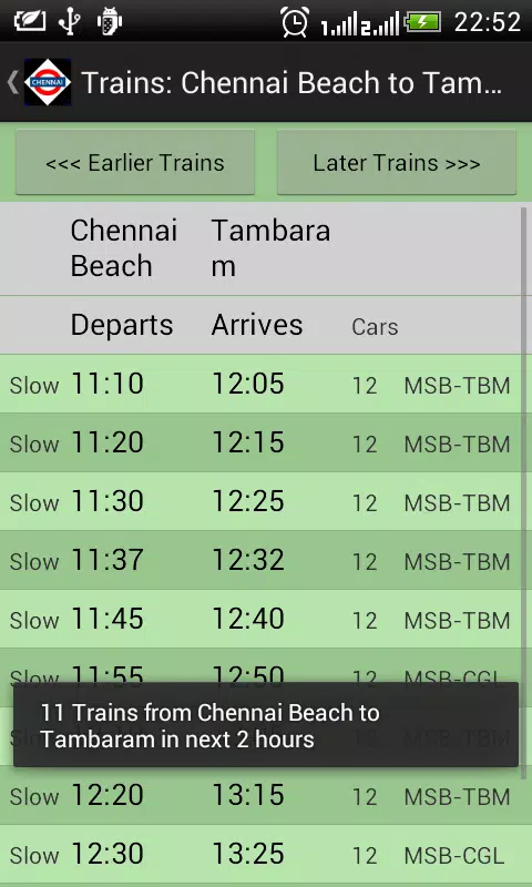 Chennai Local Train Timetable Mod Screenshot1