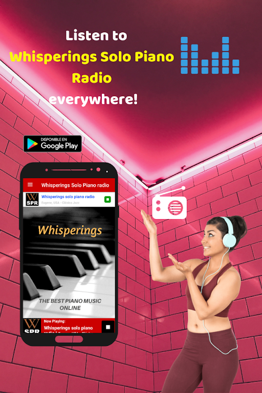 Whisperings Solo Piano Radio app Screenshot1