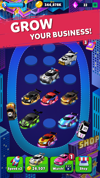 Merge Neon Car: Idle Car Merge Mod Screenshot3