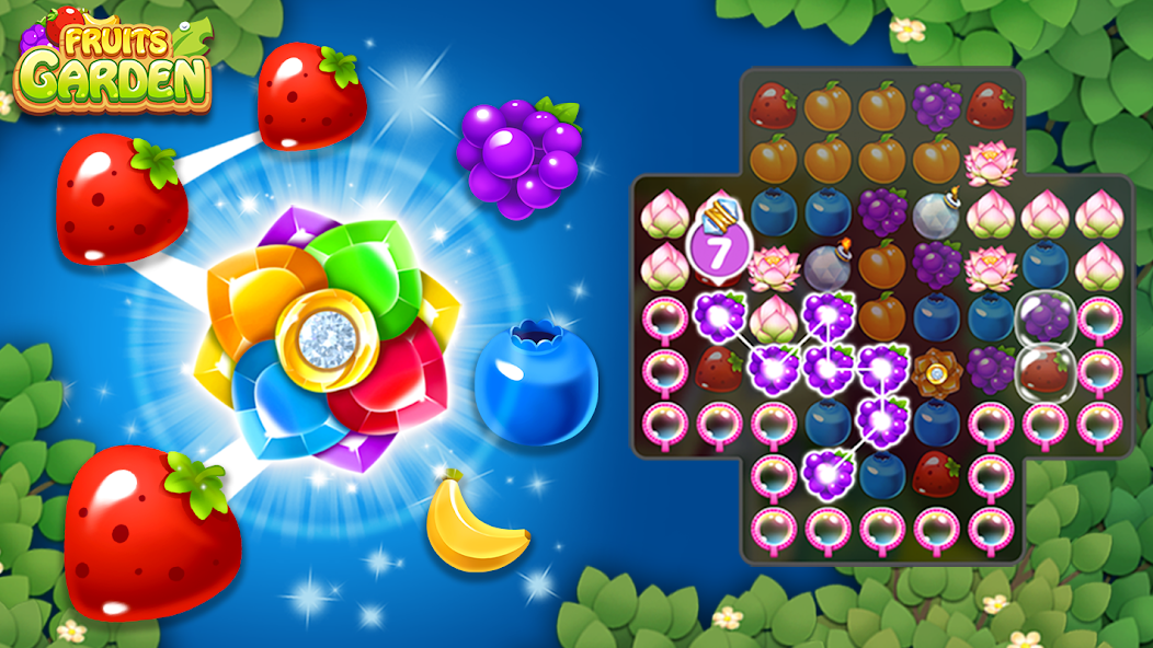 Fruits Garden : Merge Puzzle Mod Screenshot3