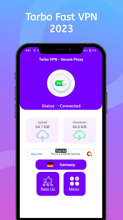 Tarbo VPN 5G - Secure Proxy Screenshot1