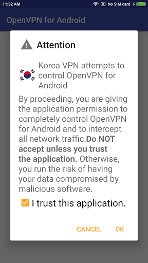 Korea VPN - Plugin for OpenVPN Screenshot1