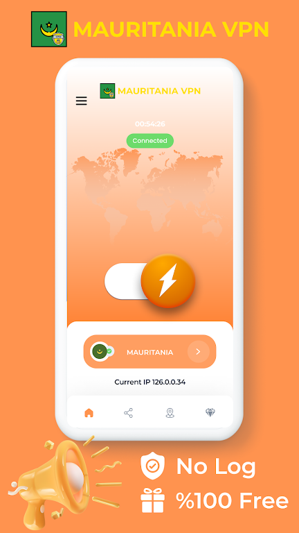 Mauritania VPN - Private Proxy Screenshot1