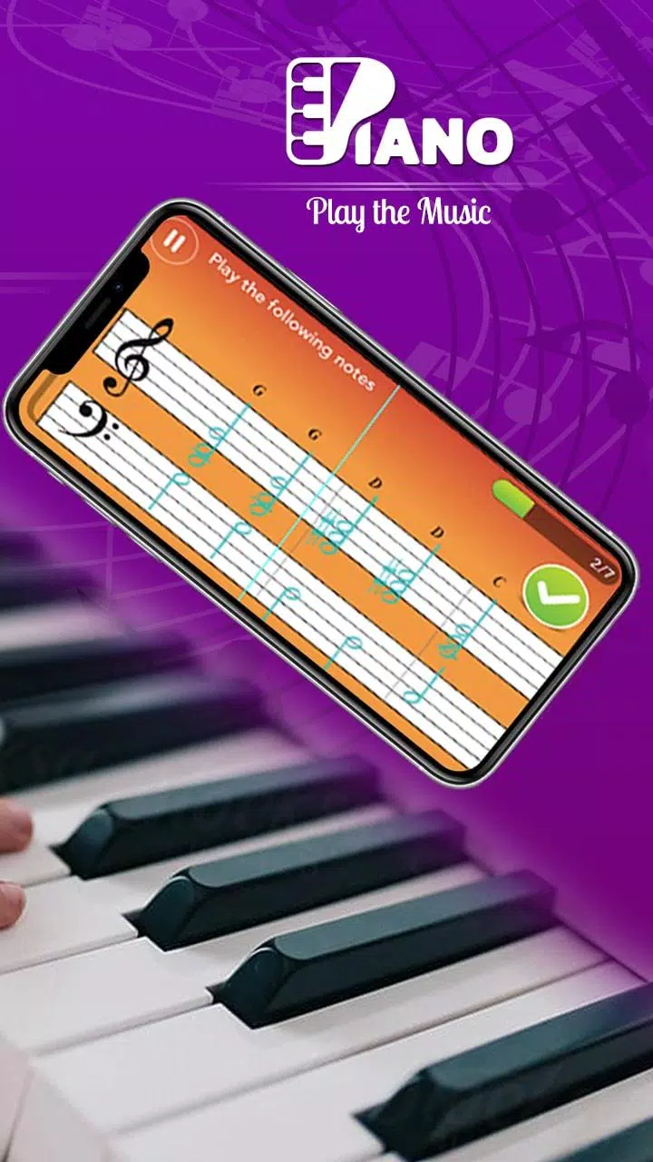 Piano keyboard with Magic Tiles Screenshot1