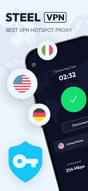 Steel VPN - Super Fast Proxy Screenshot1