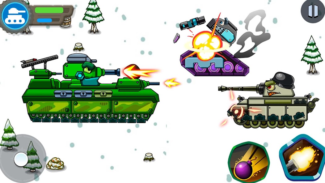 Tank battle: Tanks War 2D Mod Screenshot3