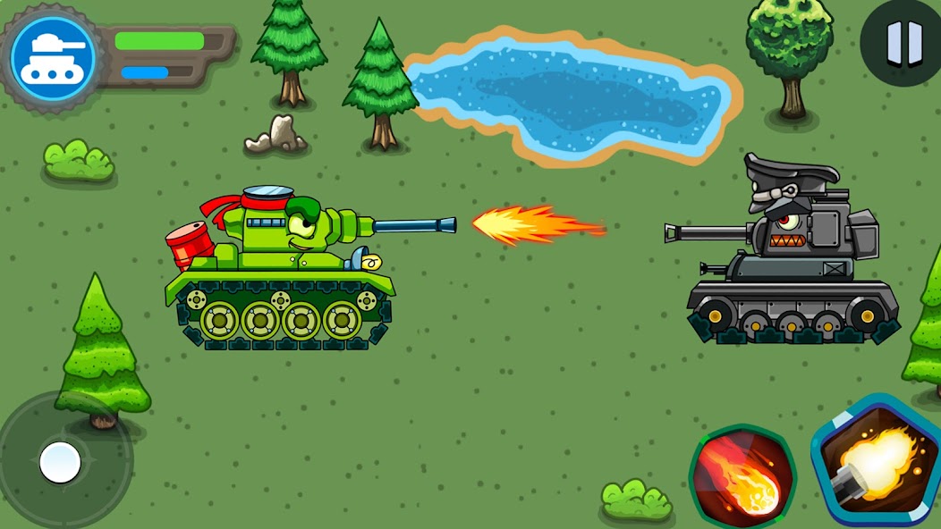 Tank battle: Tanks War 2D Mod Screenshot1