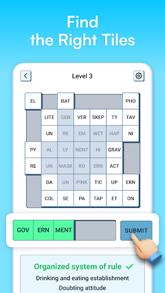 Syllatiles - Word Puzzle Game Mod Screenshot2