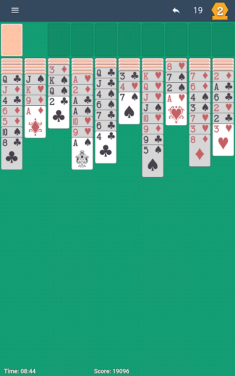 Spider Solitaire Four Suits Screenshot2