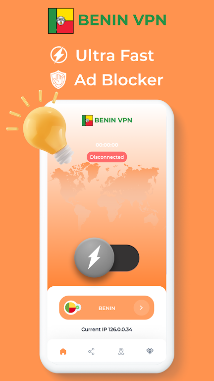 Benin VPN - Fast Private Proxy Screenshot2