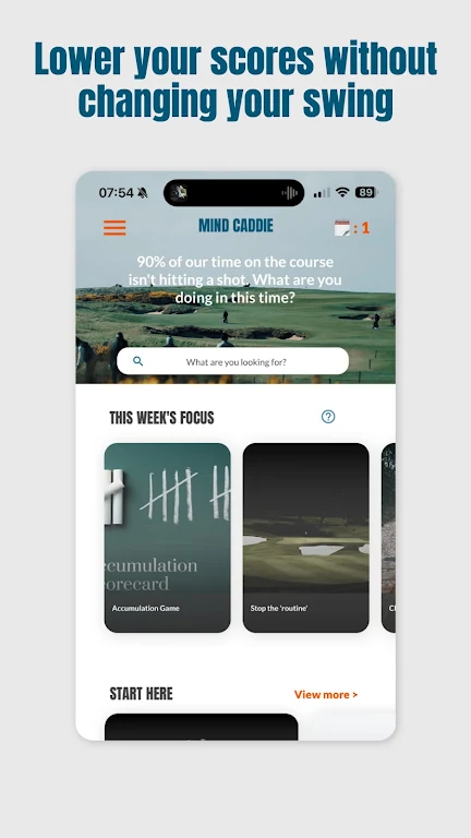 Mind Caddie: Golf Mental Game Screenshot1