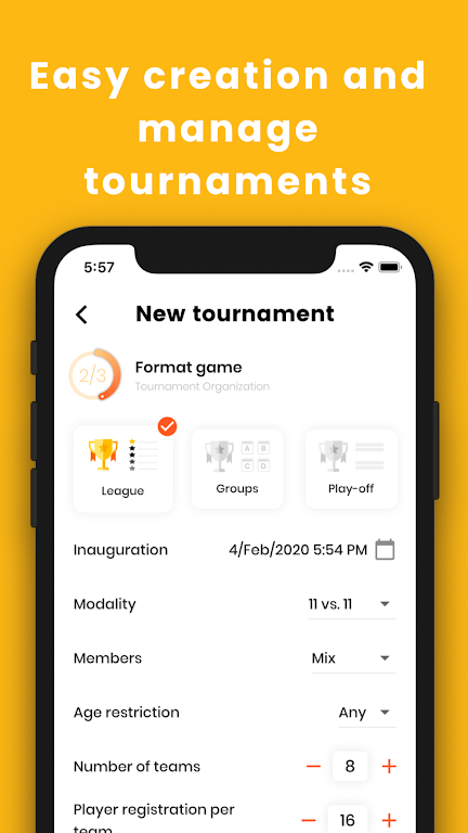 Goaly: Tournaments & Teams Screenshot2