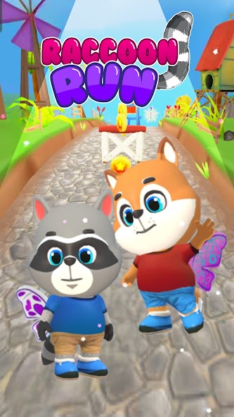 Raccoon Fun Run: Running Games Mod Screenshot1