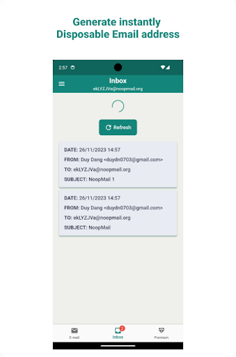 Noop Mail - Temporary email Screenshot2