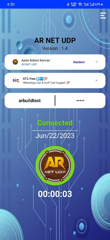 AR NET UDP - Fast Secure VPN Screenshot1