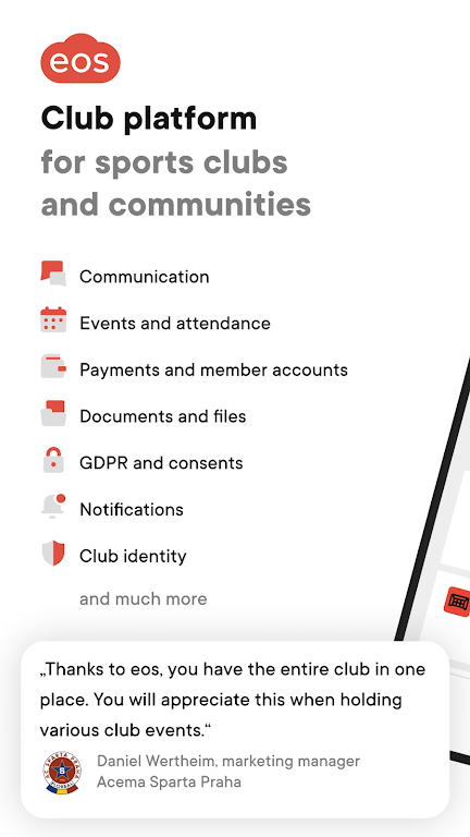 eos for clubs and communities Screenshot1