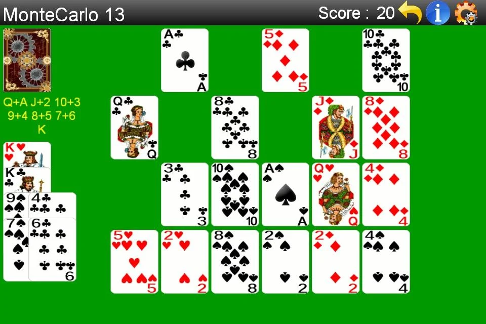 Monte Carlo Solitaire Screenshot2