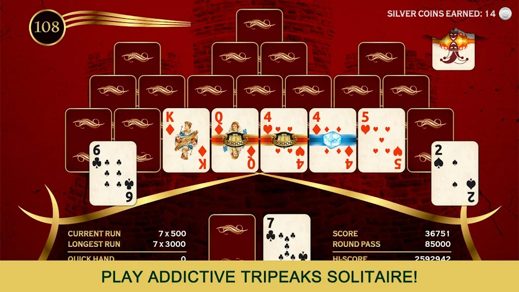 Towers TriPeaks Solitaire Screenshot1