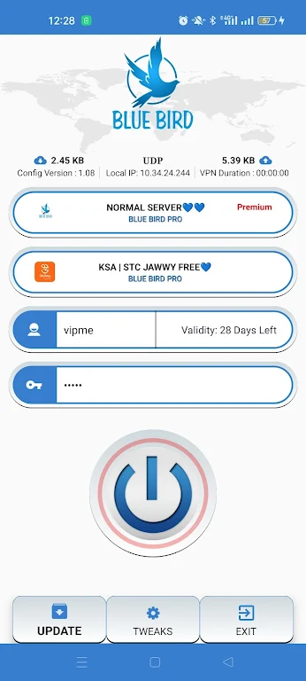 BLUE BIRD PRO - Secure VPN Screenshot1