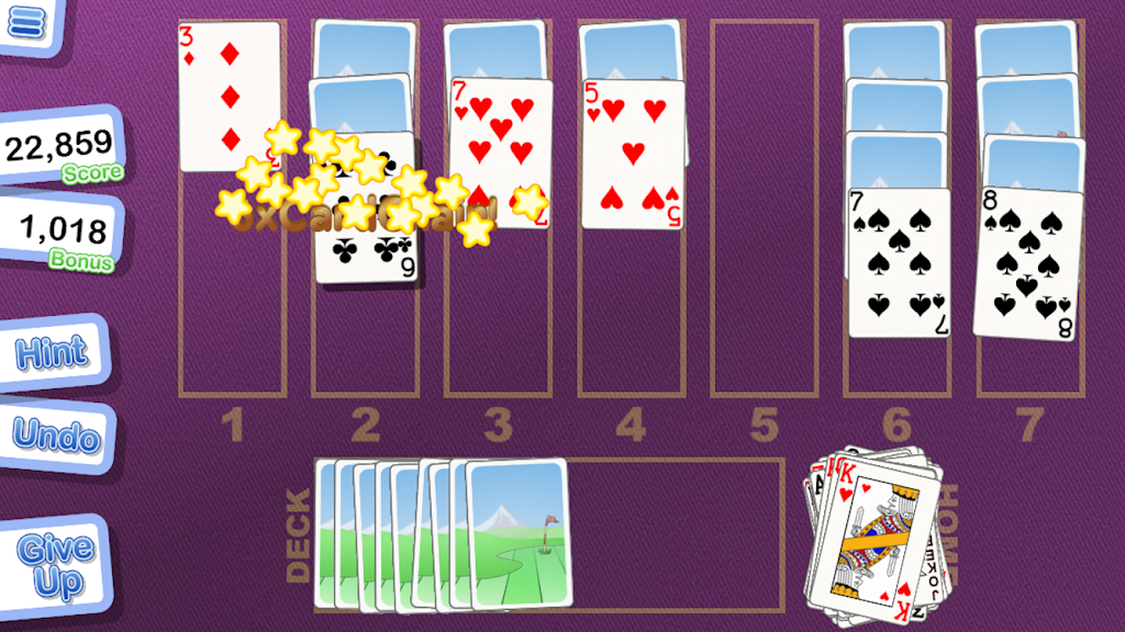 Crystal Golf Solitaire Screenshot3