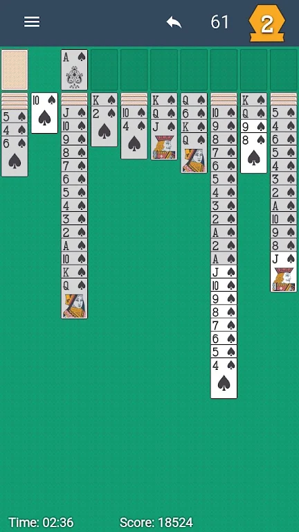 Spider Solitaire One Suit Screenshot1