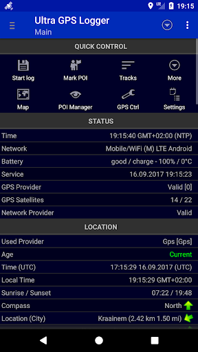 Ultra GPS Logger Screenshot1