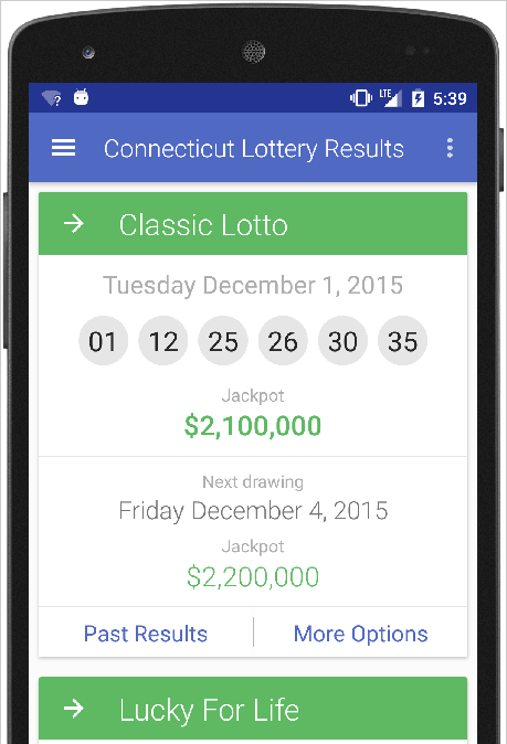 Results for CT Lottery Screenshot1