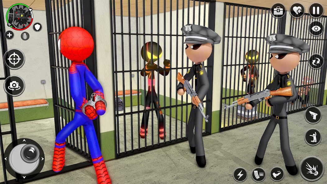 Spider Stick Hero Prison Break Mod Screenshot4