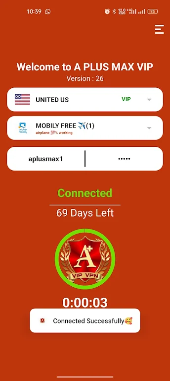 APlus max vip VPN Screenshot2