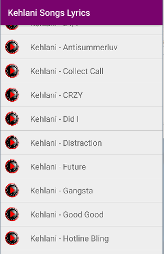 Kehlani Niggas and Crzy Songs Screenshot1