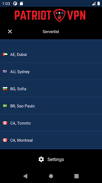 Patriot VPN Screenshot4