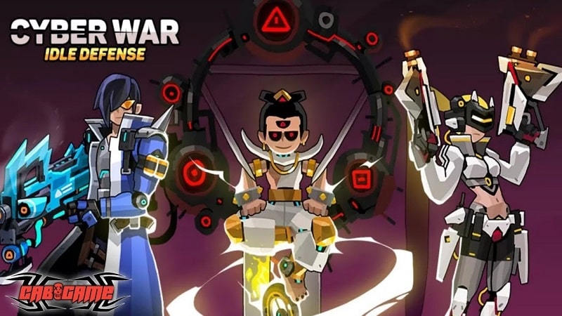 Cyber War: Idle Defense heroes Screenshot1